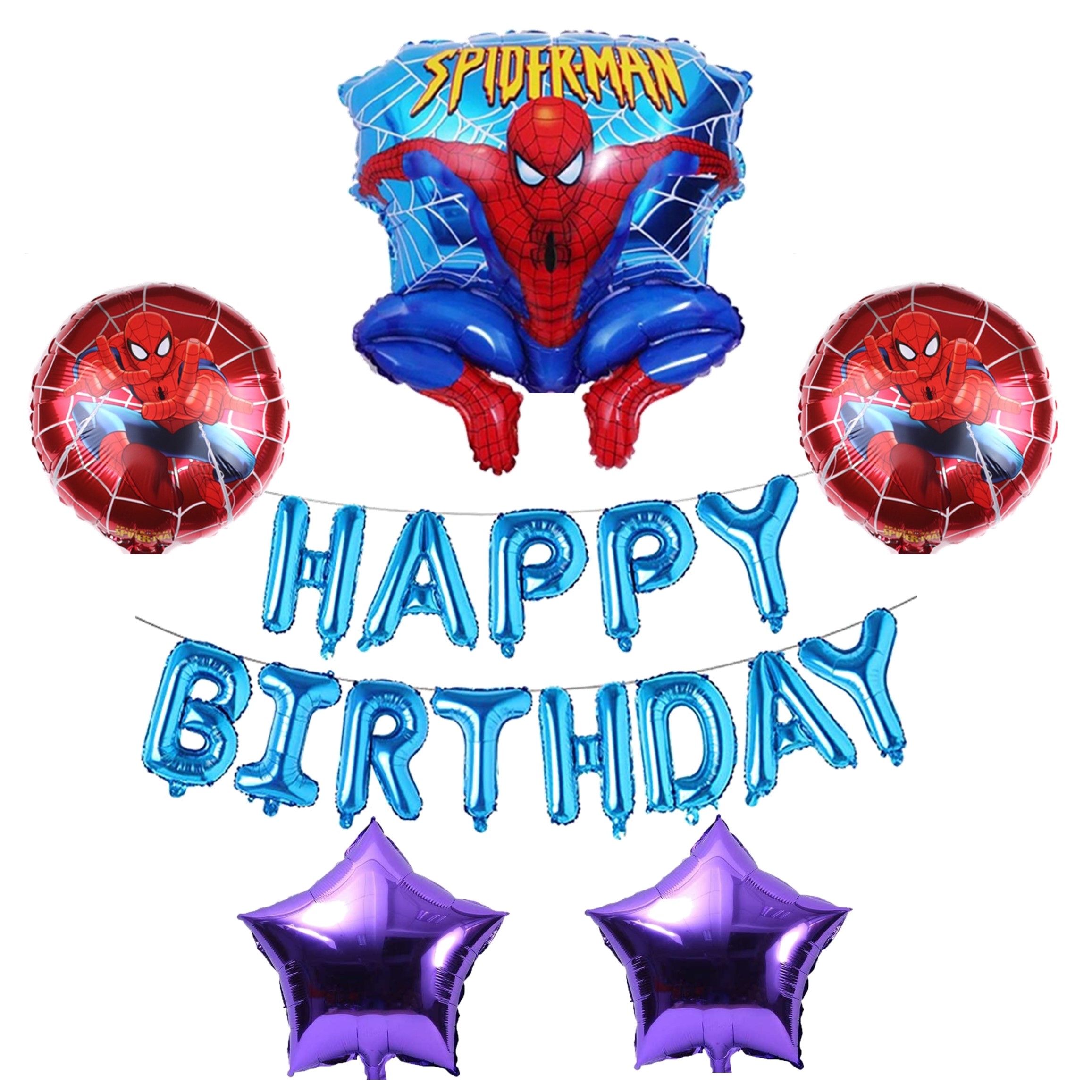 Spiderman foil balloons