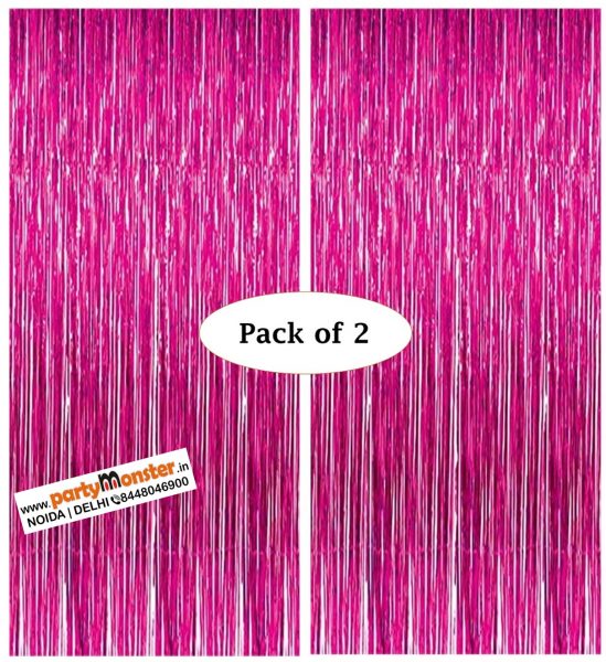 Foil Curtains Pink (Pack of 2)