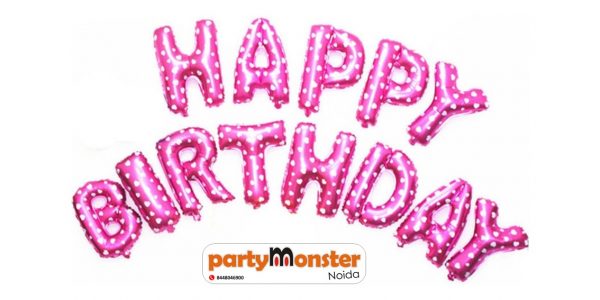 Happy Birthday Foil Banner – Pink
