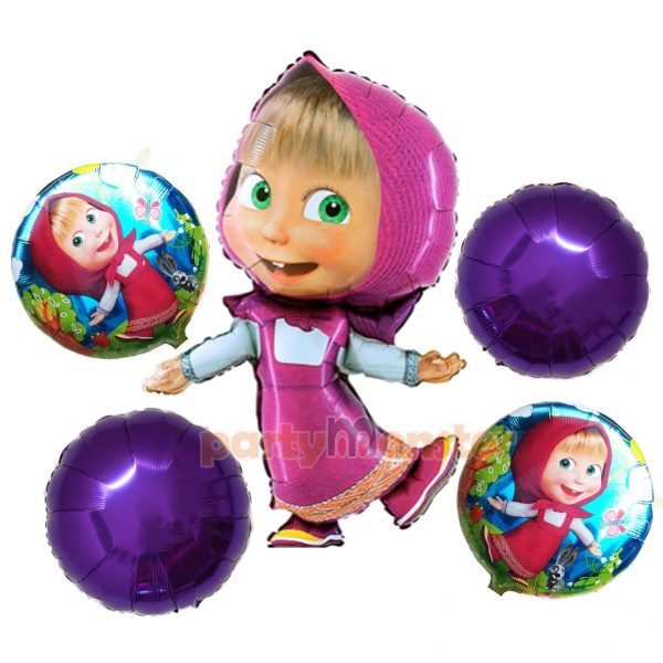 Masha Foil Balloons – Pack of 5